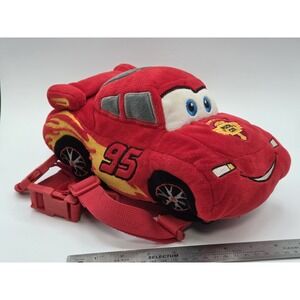 Disney Pixar Cars Lightning McQueen Plush Safety Harness Backpack *read*